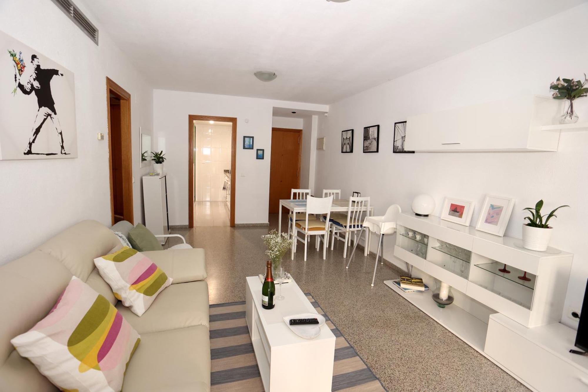 Apartamento Dos Habitaciones Primera Linea De Playa Valência Exterior foto